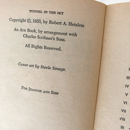 Tunnel in the Sky by Robert A. Heinlein [1955 PAPERBACK]