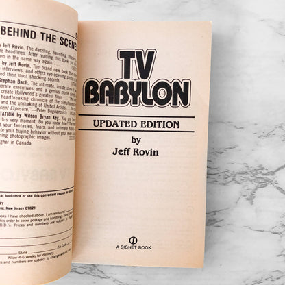 TV Babylon by Jeff Rovin [1987 PAPERBACK]