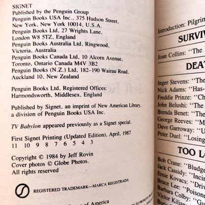 TV Babylon by Jeff Rovin [1987 PAPERBACK]