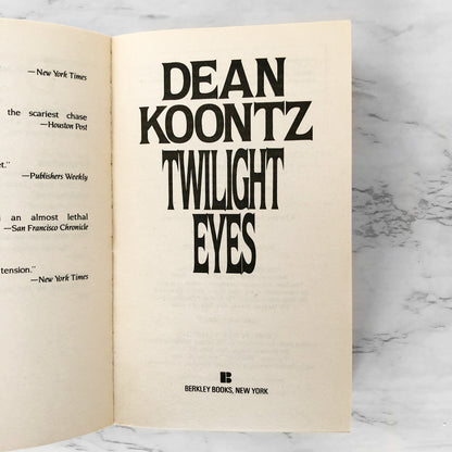 Twilight Eyes by Dean Koontz [1987 PAPERBACK]