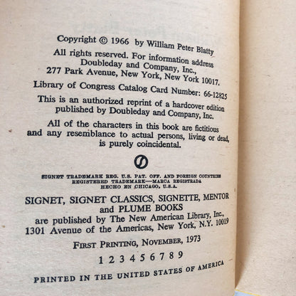 Twinkle Twinkle, Killer Kane by William Peter Blatty [FIRST PAPERBACK PRINTING / 1973]