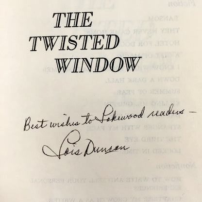 The Twisted Window by Lois Duncan SIGNED! [FIRST EDITION] 1987 • Delacorte Press