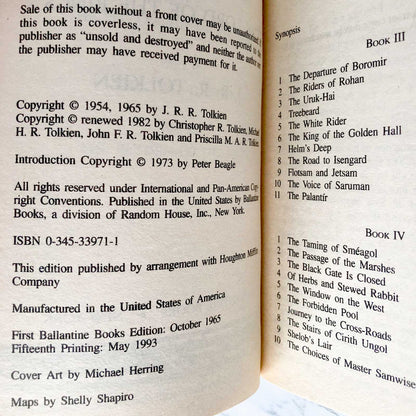 Lord of the Rings: The Two Towers by J.R.R. Tolkien [1993 PAPERBACK]