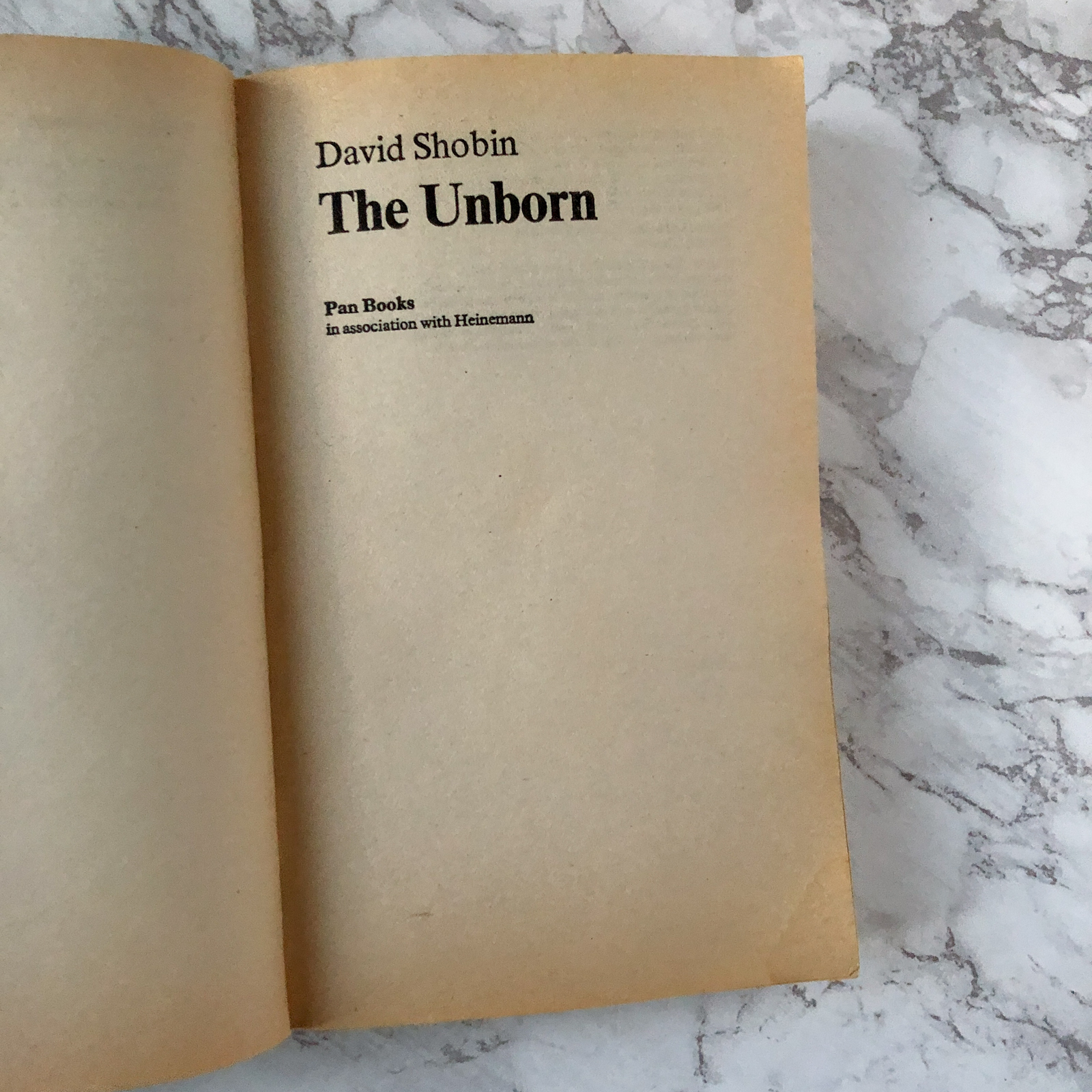 The Unborn by David Shobin [UK IMPORT] - Bookshop Apocalypse