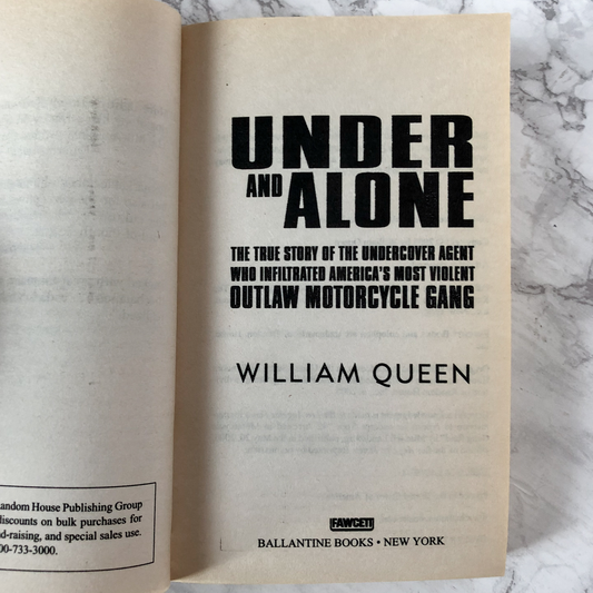 Under and Alone by William Queen [2006 PAPERBACK] - Bookshop Apocalypse