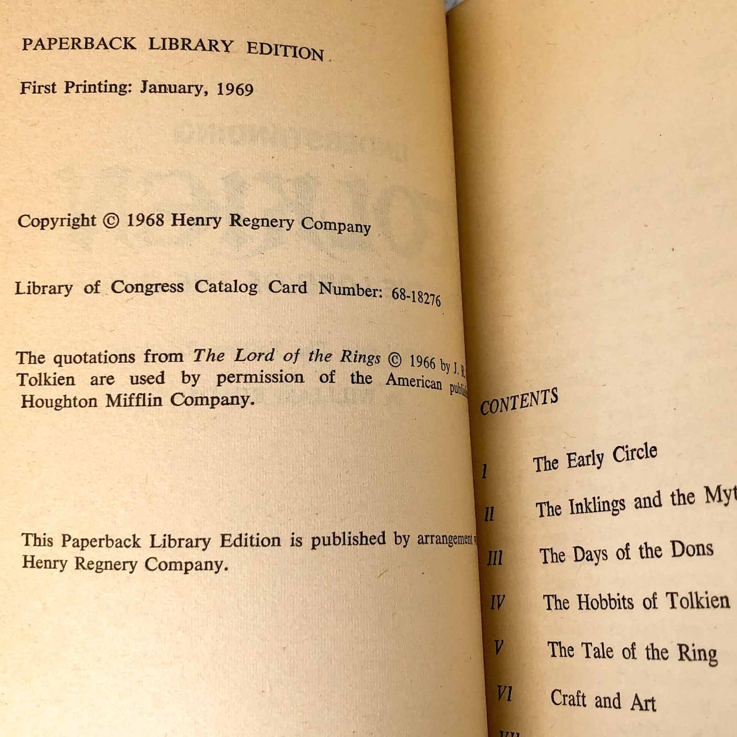 Understanding Tolkien & The Lord of the Rings by William Bernard Ready [FIRST PRINTING] 1969