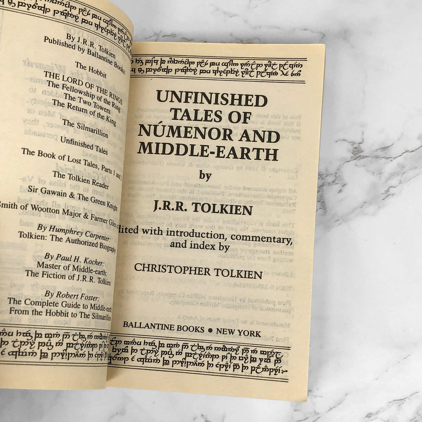 Unfinished Tales by J.R.R. Tolkien [1988 PAPERBACK] • Ballantine
