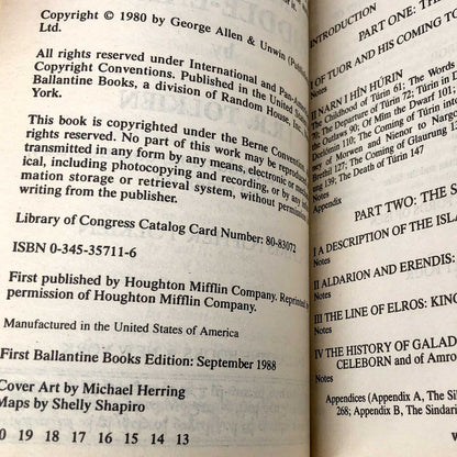 Unfinished Tales by J.R.R. Tolkien [1988 PAPERBACK] • Ballantine