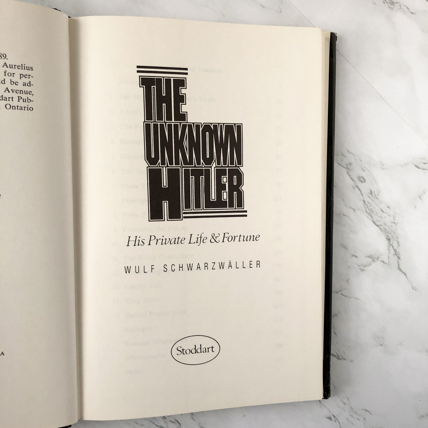 The Unknown Hitler: His Private Life & Fortune by Wulf Schwarzwaller [FIRST EDITION] - Bookshop Apocalypse