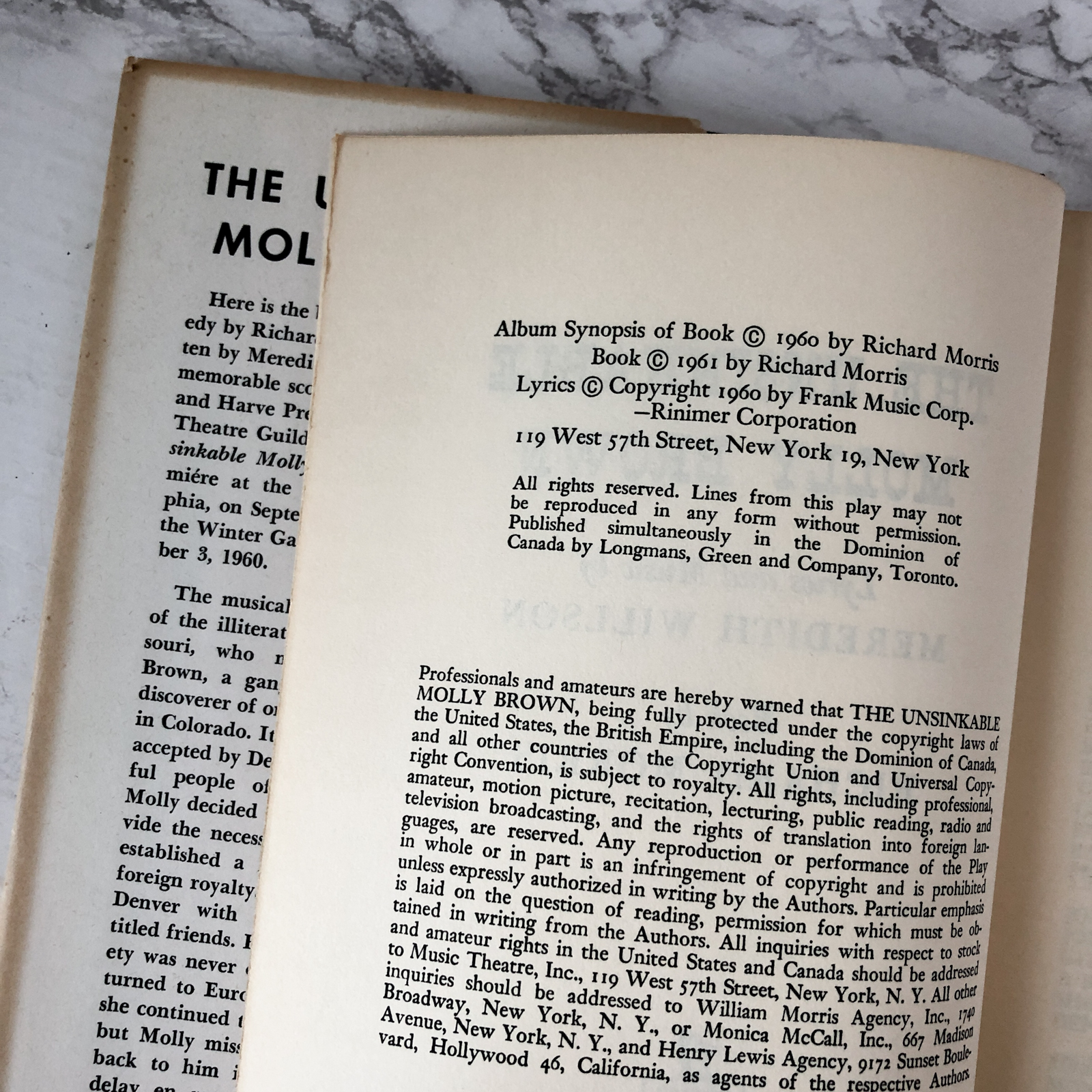 The Unsinkable Molly Brown by Meredith Wilson & Richard Morris [BCE] - Bookshop Apocalypse