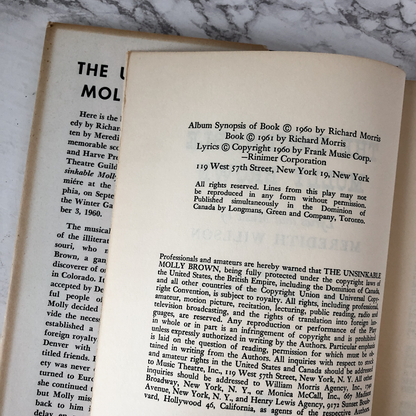 The Unsinkable Molly Brown by Meredith Wilson & Richard Morris [BCE] - Bookshop Apocalypse