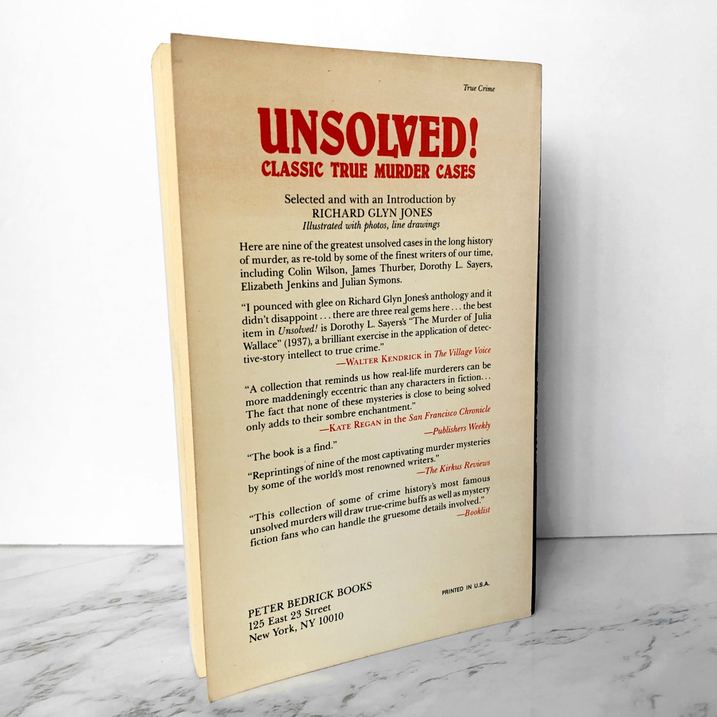 Unsolved! Classic True Murder Cases by Richard Glyn Jones [1987 TRADE PAPERBACK] - Bookshop Apocalypse