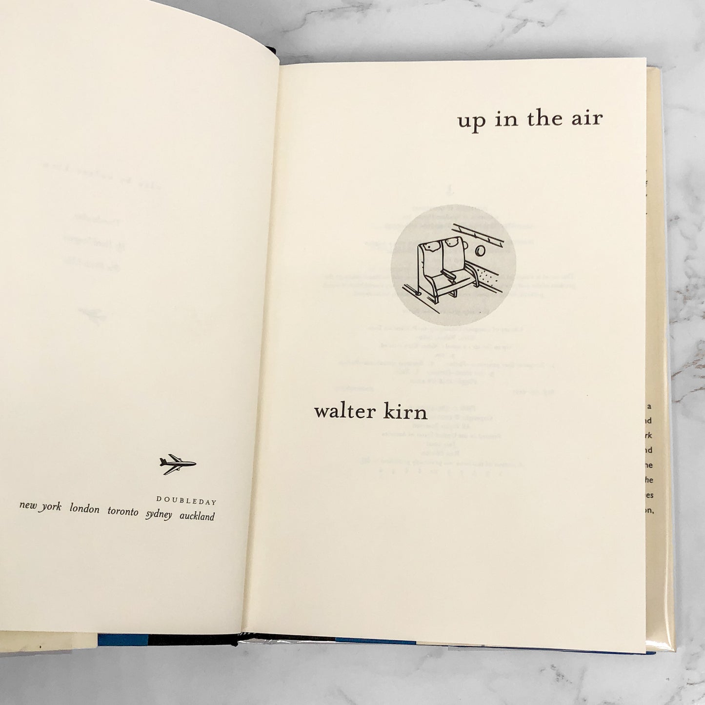 Up in the Air by Walter Kirn [FIRST EDITION • FIRST PRINTING] 2001 • Doubleday