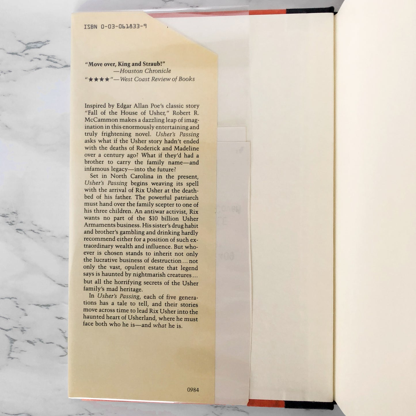 Usher's Passing by Robert R. McCammon SIGNED! [FIRST EDITION / 1984]