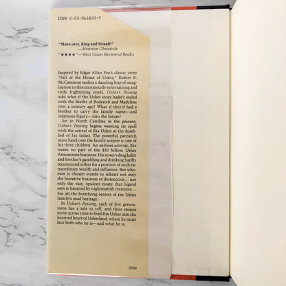 Usher's Passing by Robert R. McCammon SIGNED! [FIRST EDITION / 1984]