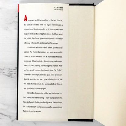 The Vagina Monologues by Eve Ensler [REVISED EDITION HARDCOVER] 2001