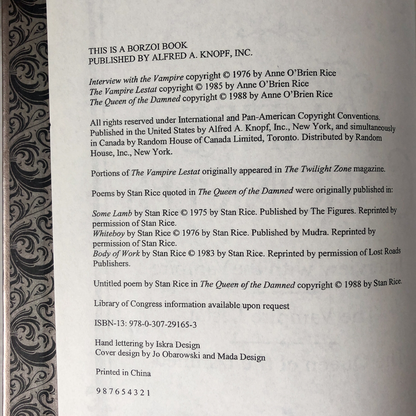 The Vampire Chronicles by Anne Rice [LEATHER BOUND ANTHOLOGY] - Bookshop Apocalypse