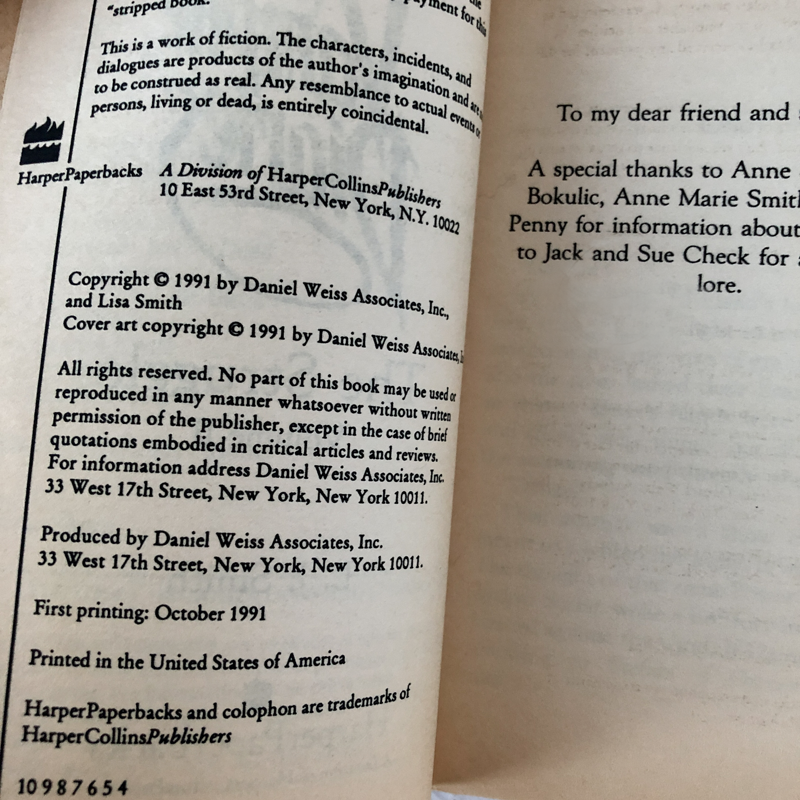 The Vampire Diaries Vol II: The Struggle by L.J. Smith [FIRST EDITION PAPERBACK ] / 1991 - Bookshop Apocalypse