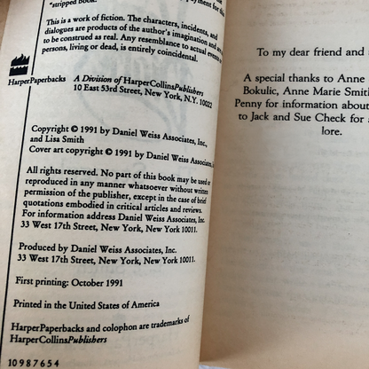 The Vampire Diaries Vol II: The Struggle by L.J. Smith [FIRST EDITION PAPERBACK ] / 1991 - Bookshop Apocalypse