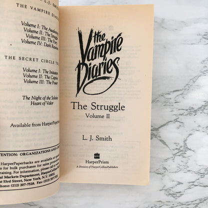 The Vampire Diaries Vol II: The Struggle by L.J. Smith [PRISM PAPERBACK / 1999]