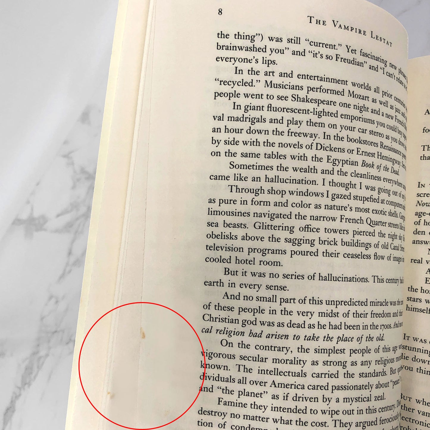 The Vampire Lestat by Anne Rice [FIRST EDITION] 14th Printing  ❧ 1992