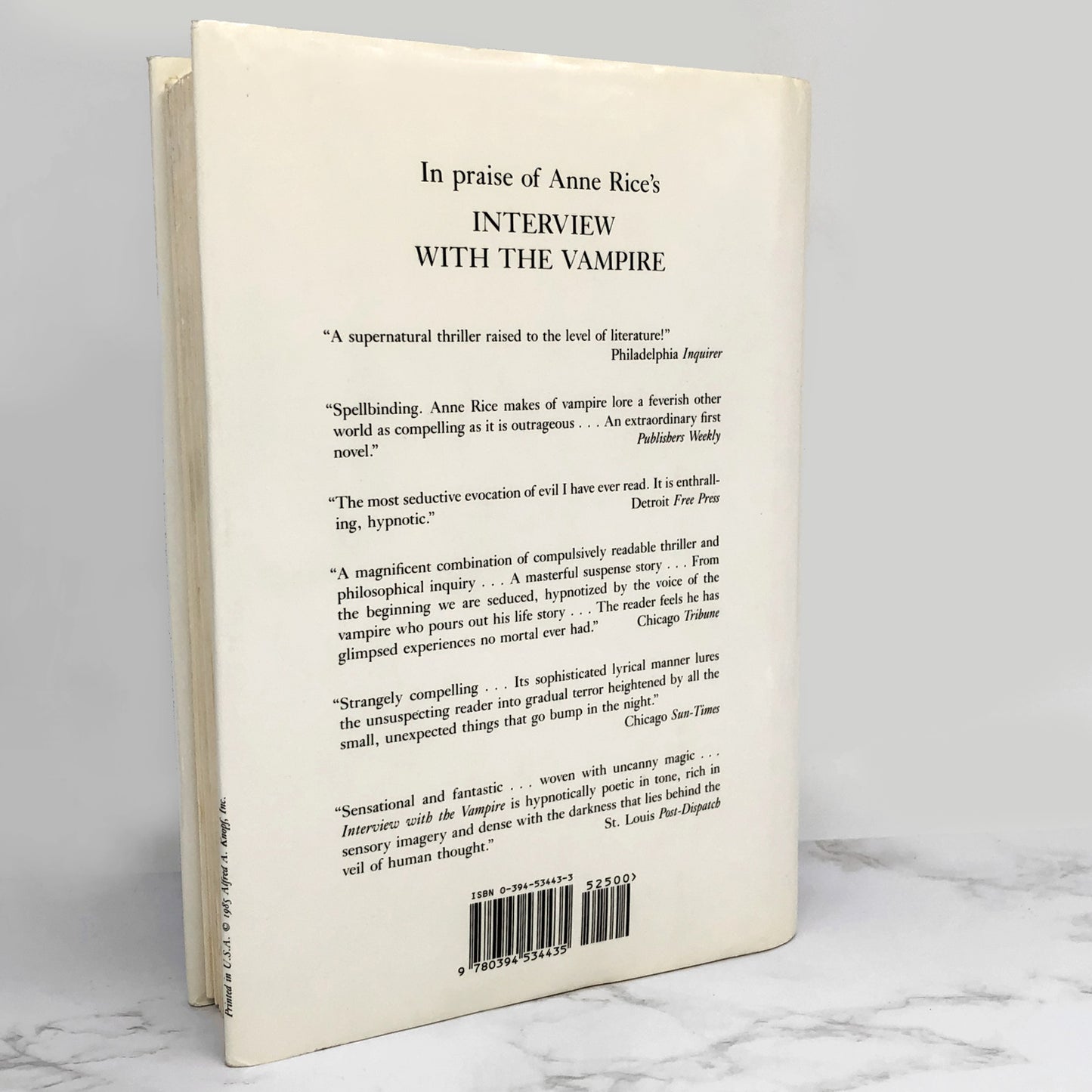 The Vampire Lestat by Anne Rice [FIRST EDITION] 14th Printing  ❧ 1992