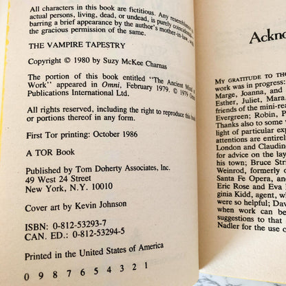 The Vampire Tapestry by Suzy McKee Charnas [1986 PAPERBACK / TOR]