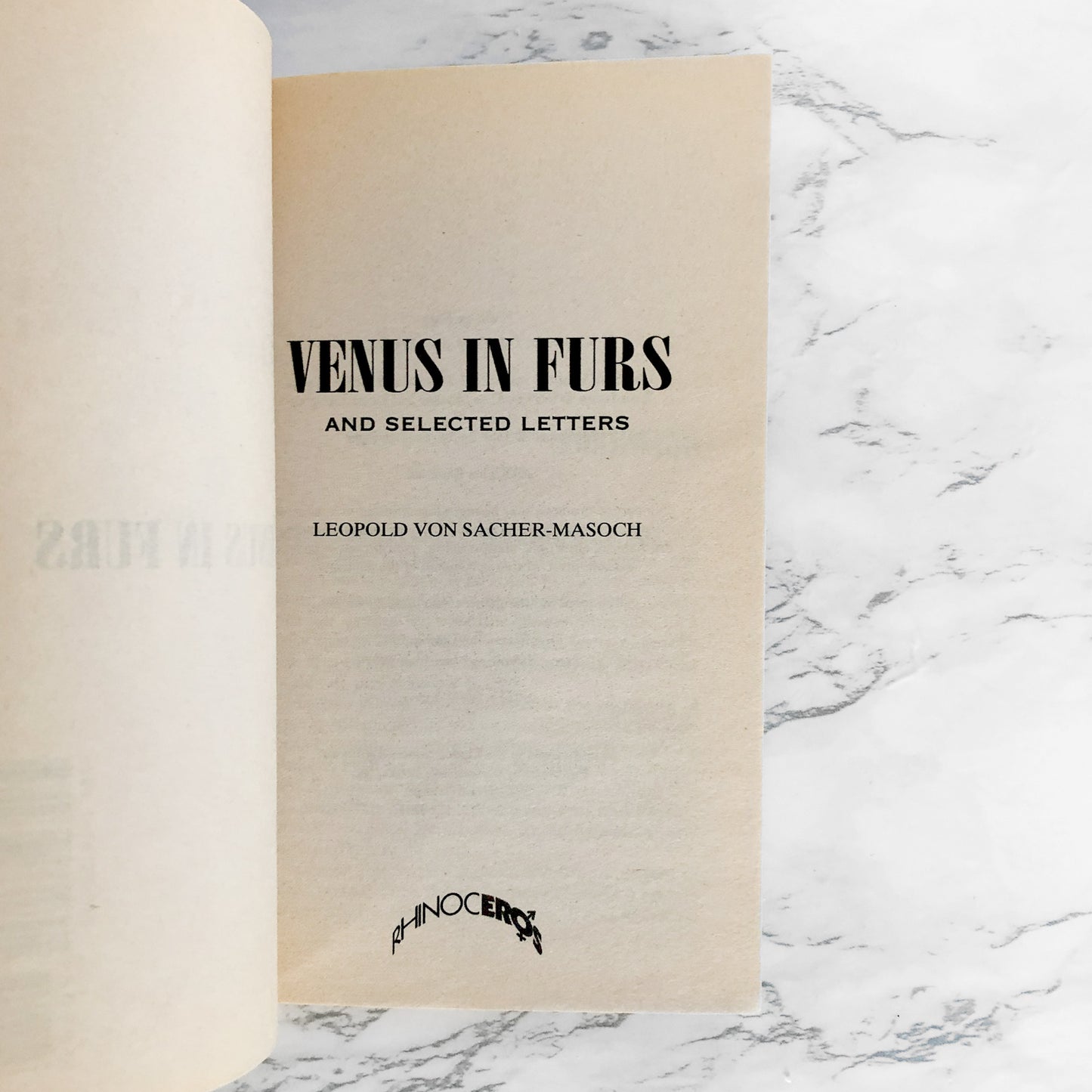 Venus in Furs & Selected Letters by Leopold von Sacher-Masoch [1997 PAPERBACK]