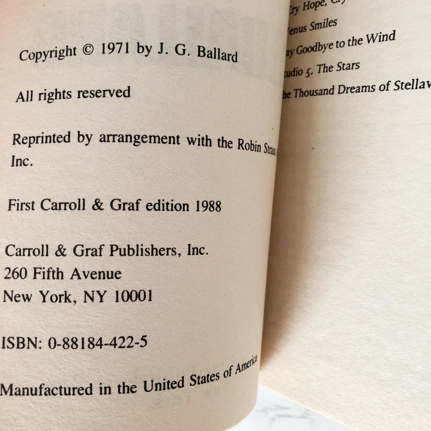 Vermilion Sands by J.G. Ballard [1988 PAPERBACK]