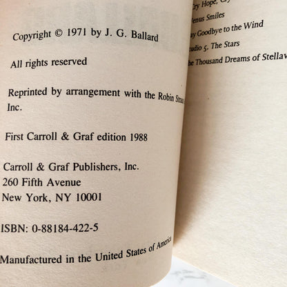 Vermilion Sands by J.G. Ballard [1988 PAPERBACK]