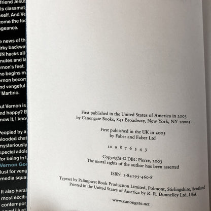 Vernon God Little by D.B.C. Pierre [FIRST EDITION] - Bookshop Apocalypse