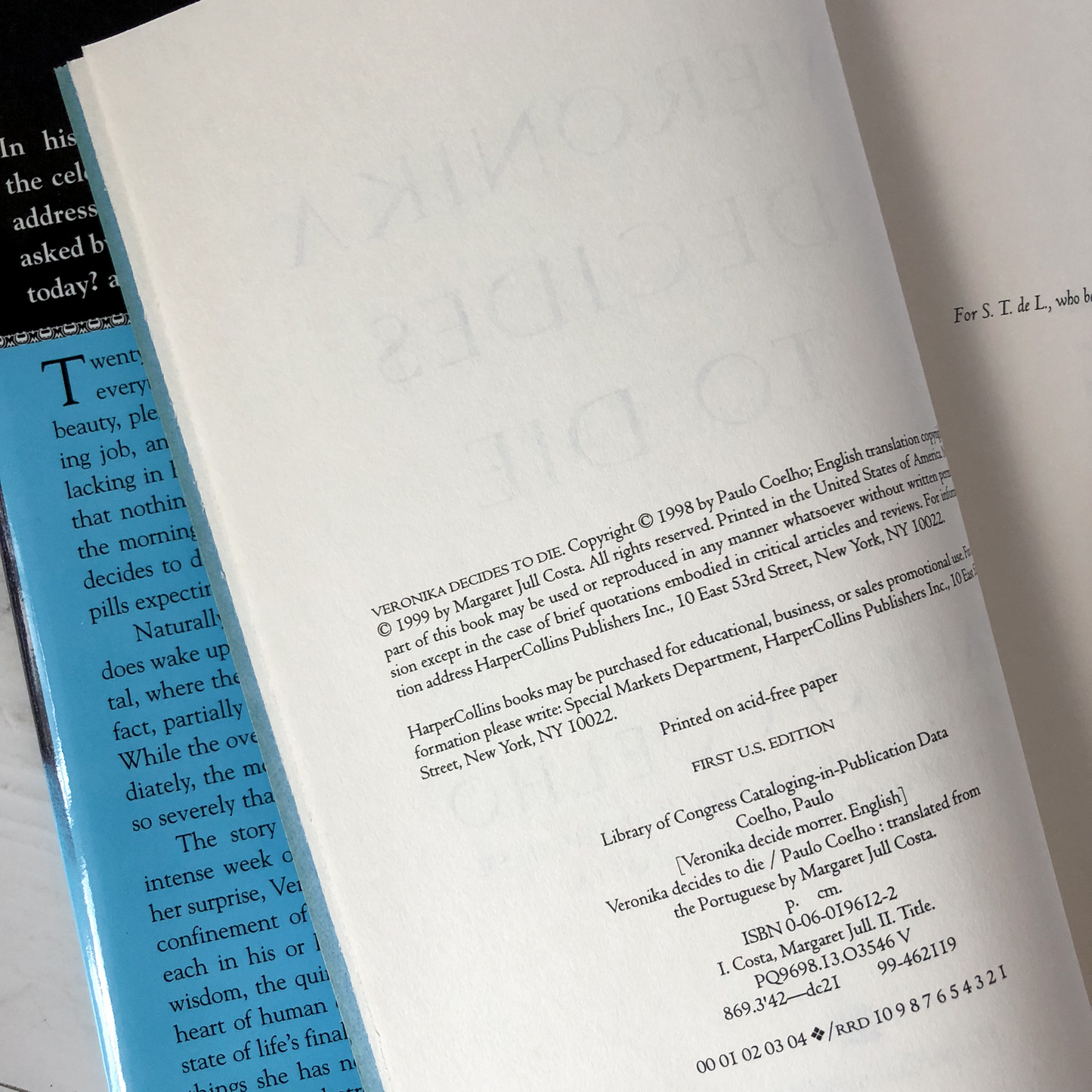 Veronika Decides to Die by Paulo Coelho  [FIRST EDITION / FIRST PRINTING] 1999 - Bookshop Apocalypse