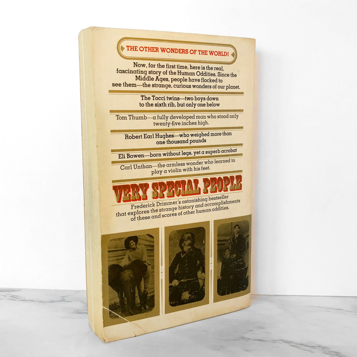 Very Special People: The Struggles, Loves & Triumphs of Human Oddities by Frederick Drimmer [FIRST PAPERBACK PRINTING]