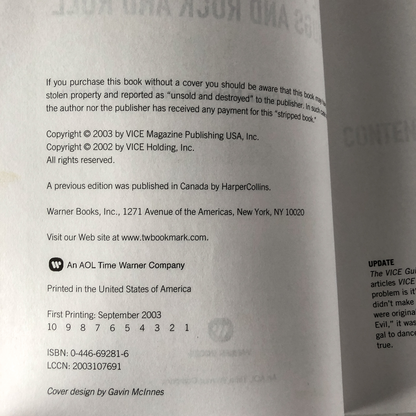 The VICE Guide to Sex, Drugs And Rock & Roll by Suroosh Alvi & Shane Smith - Bookshop Apocalypse