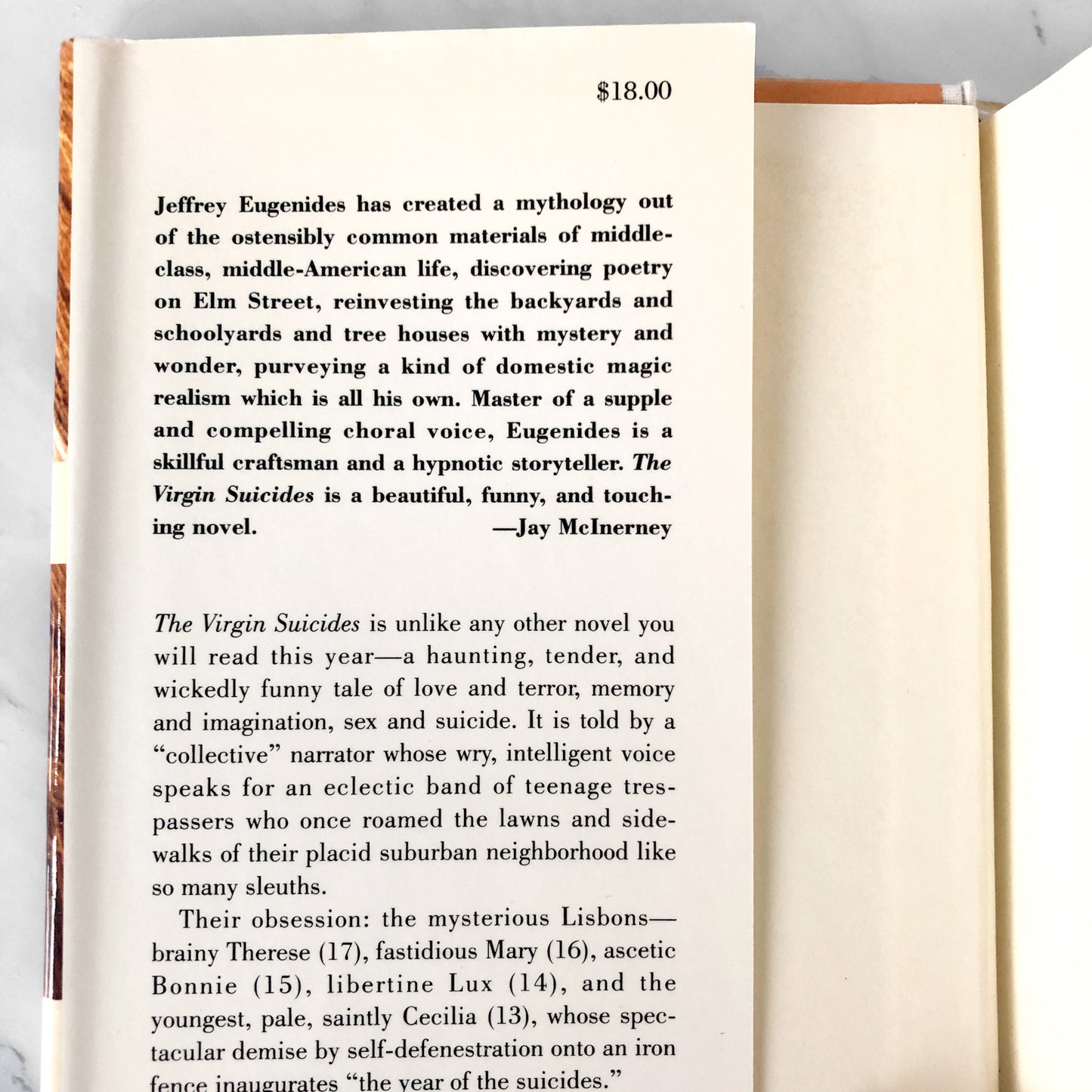 The Virgin Suicides by Jeffrey Eugenides [FIRST EDITION • FIRST PRINTING] 1993