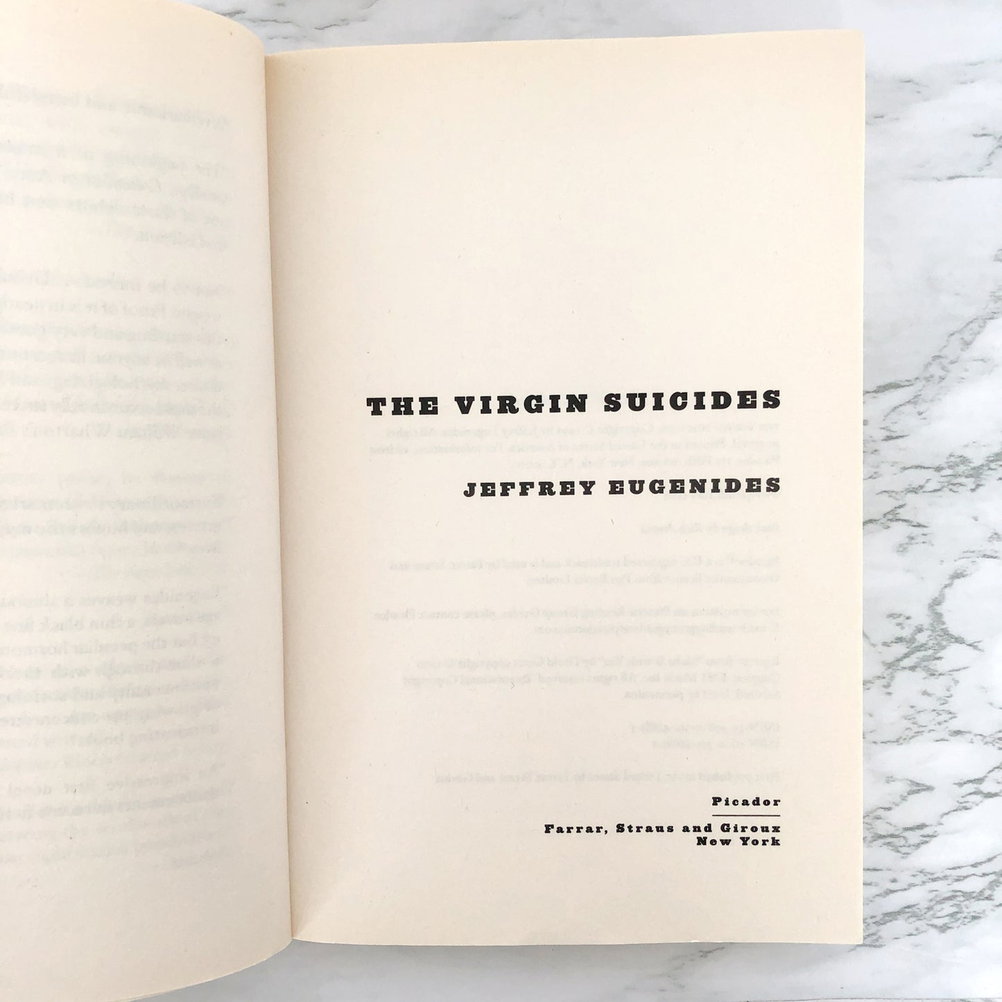 The Virgin Suicides by Jeffrey Eugenides [TRADE PAPERBACK]