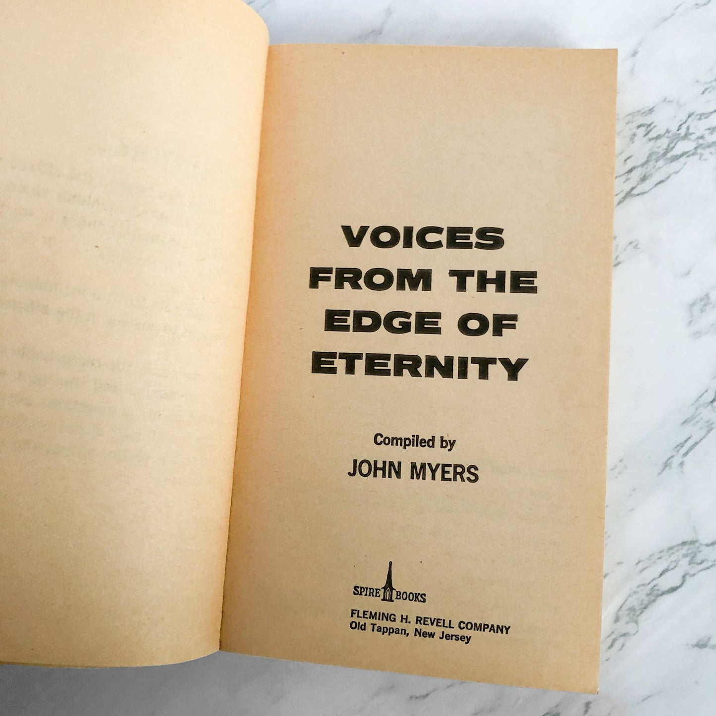 Voices from the Edge of Eternity by John Myers [1976 PAPERBACK]