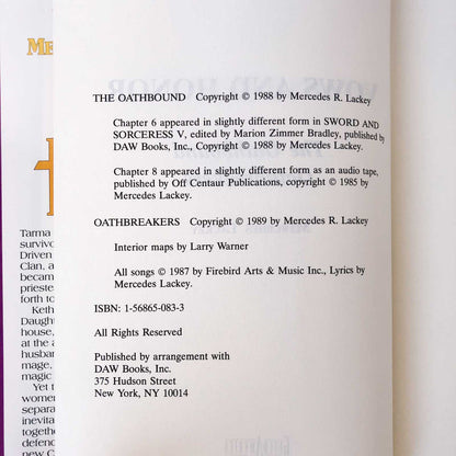 Vows and Honor [The Oathbound & Oathbreakers] by Mercedes Lackey [HARDCOVER OMNIBUS]