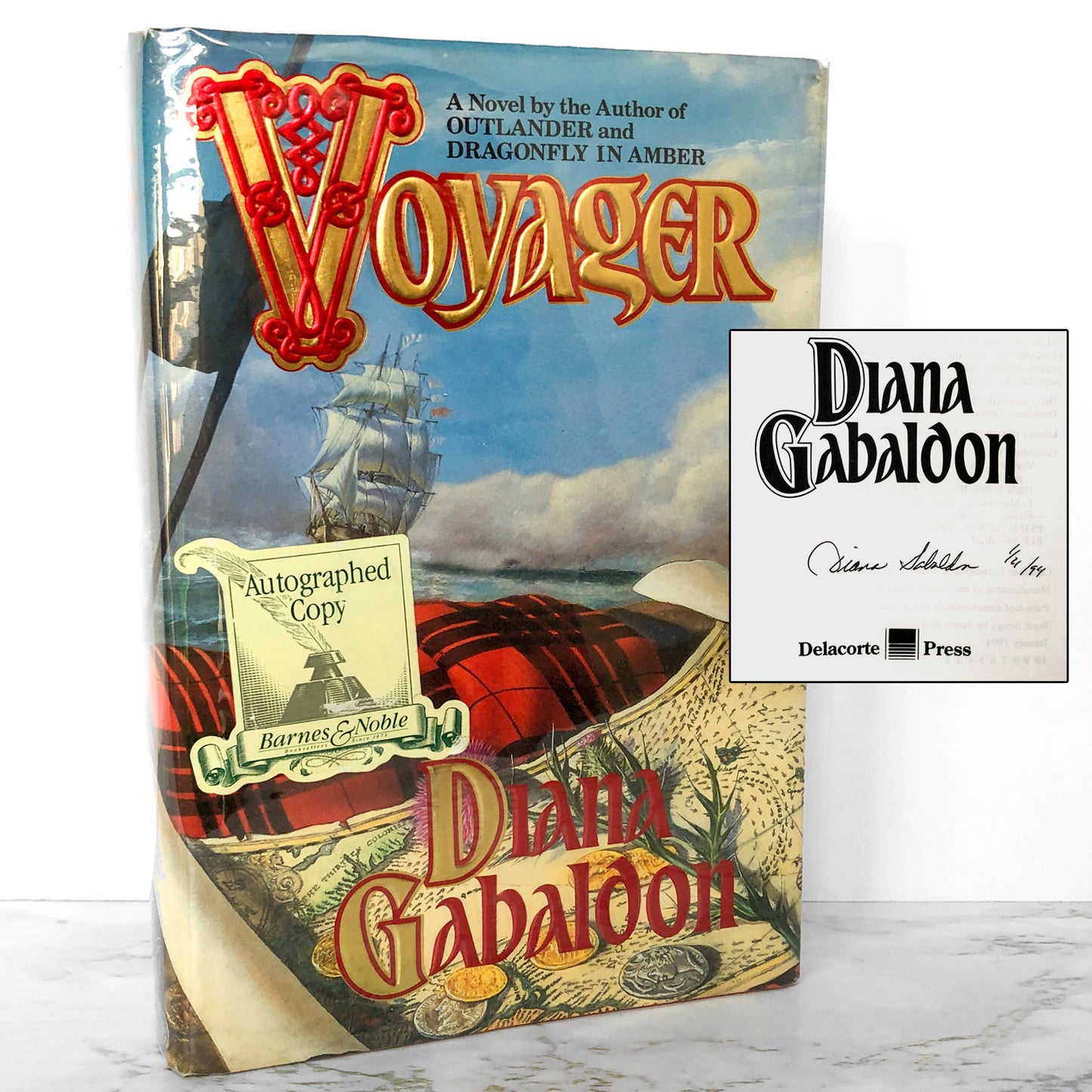 Voyager by Diana Gabaldon SIGNED! [FIRST EDITION] 1994 Outlander #3