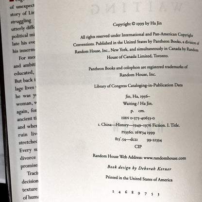 Waiting by Ha Jin [FIRST EDITION] - Bookshop Apocalypse