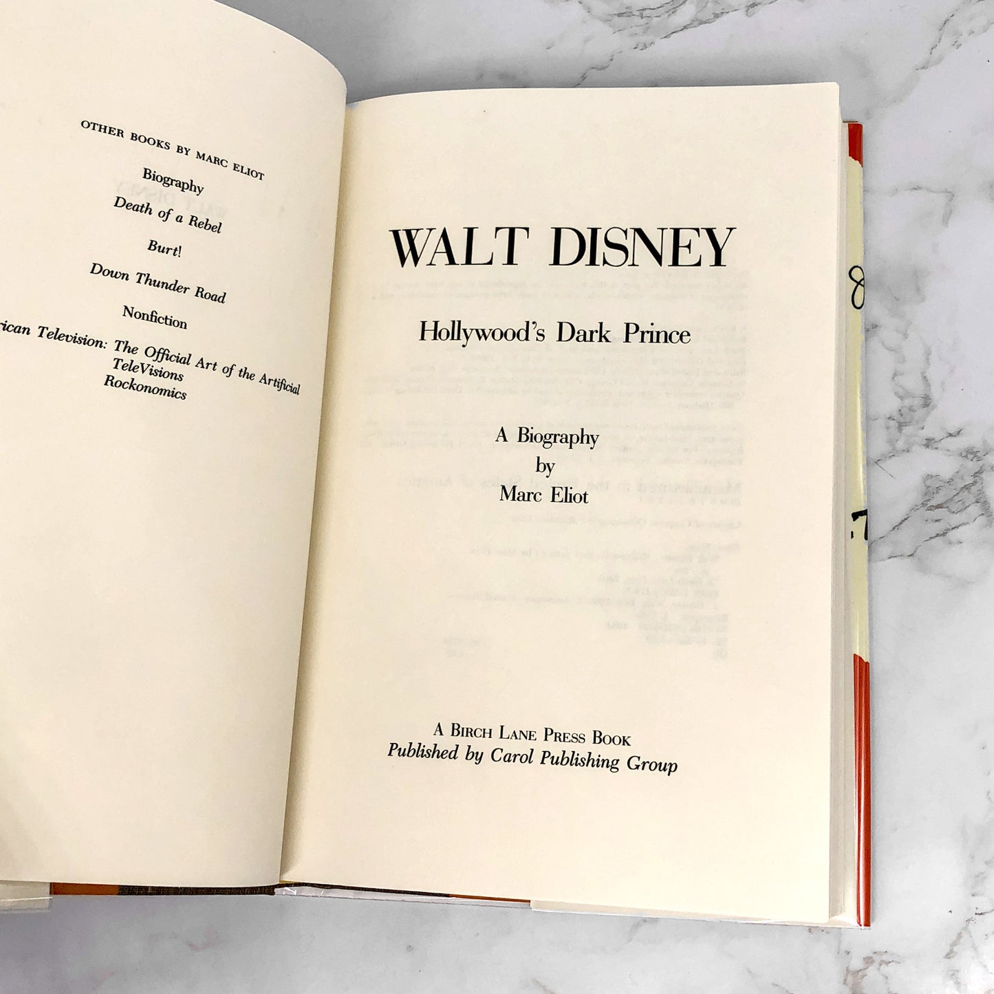 Walt Disney: Hollywood's Dark Prince by Marc Eliot [FIRST EDITION • FIRST PRINTING] 1993