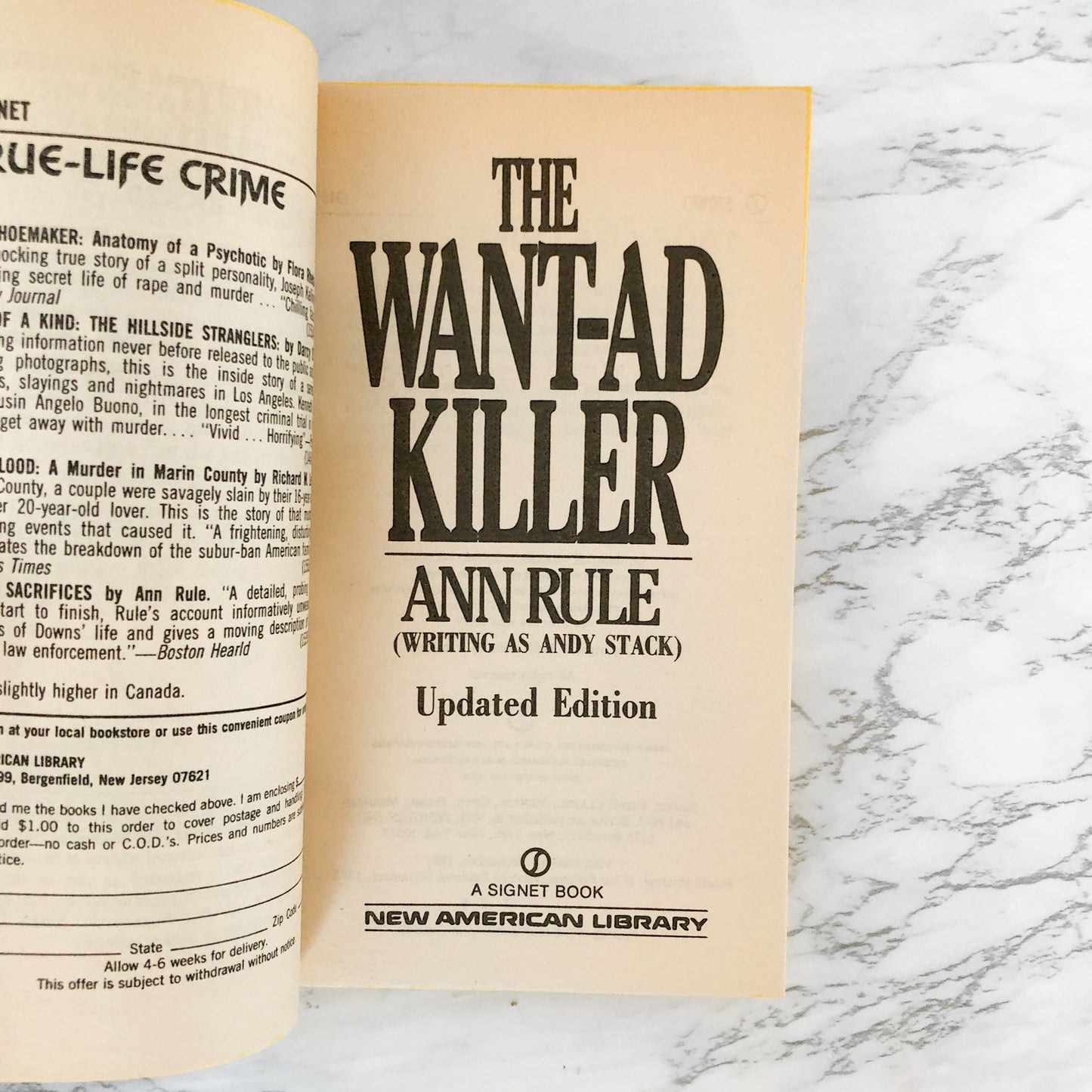 The Want-Ad Killer by Ann Rule [REVISED PAPERBACK / 1988]