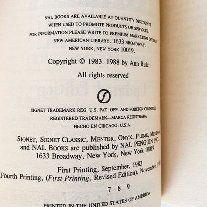 The Want-Ad Killer by Ann Rule [REVISED PAPERBACK / 1988]