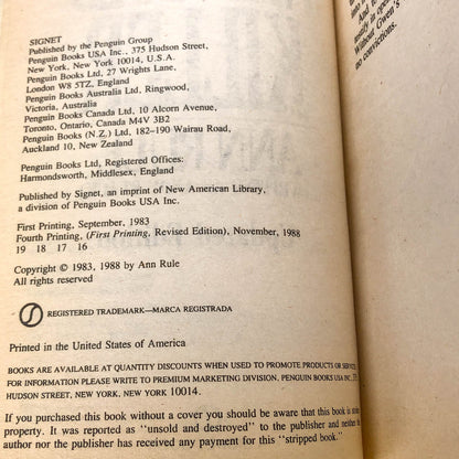 The Want-Ad Killer by Ann Rule [1988 REVISED PAPERBACK]