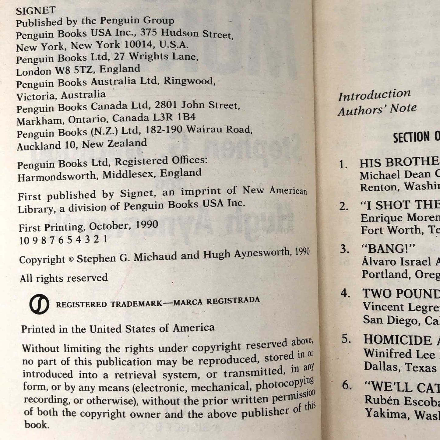 Wanted For Murder: America's Most Wanted Killers by Stephen Michaud & Hugh Aynesworth [FIRST PAPERBACK PRINTING]