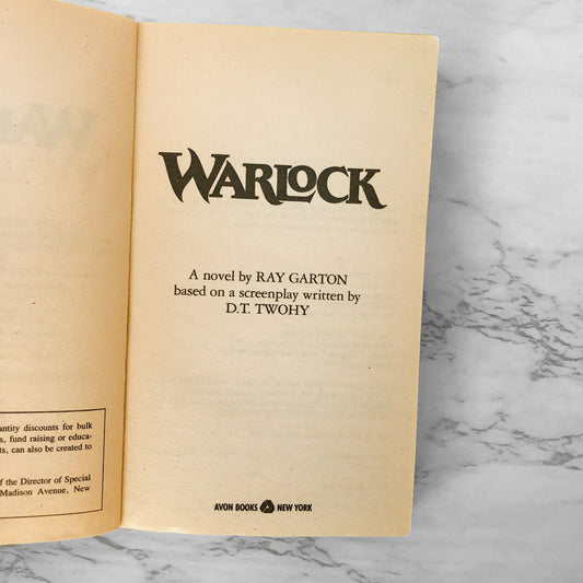 Warlock by Ray Garton [MOVIE TIE-IN PAPERBACK] 1989