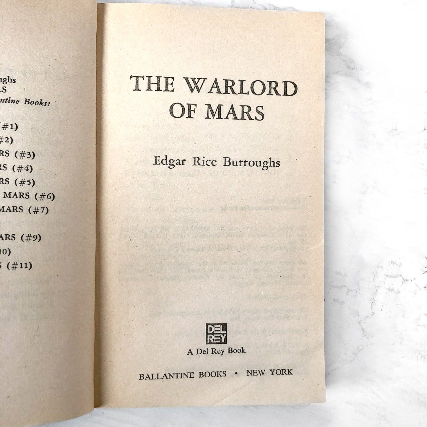 The Warlord of Mars by Edgar Rice Burroughs [1982 PAPERBACK]