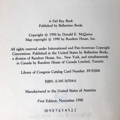 Warrior by Donald E. McQuinn [FIRST EDITION / FIRST PRINTING] 1990