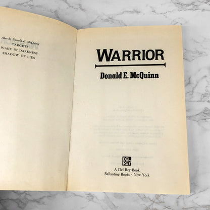 Warrior by Donald E. McQuinn [FIRST EDITION / FIRST PRINTING] 1990