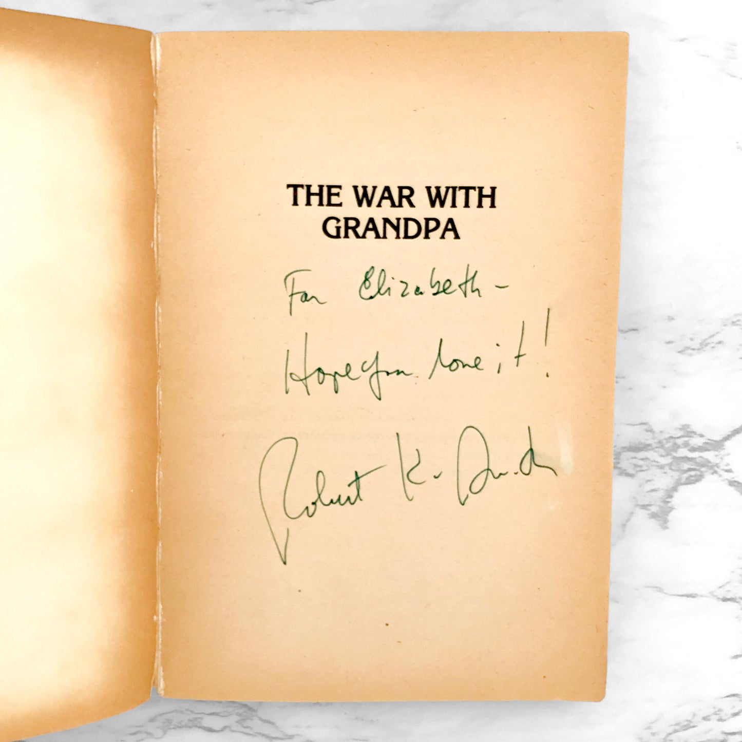 The War With Grandpa by Robert Kimmel Smith SIGNED! [1984 FIRST PAPERBACK PRINTING]